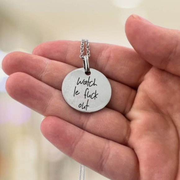 Watch Le F*ck Out Necklace Silver Tone - Picture 11 of 11